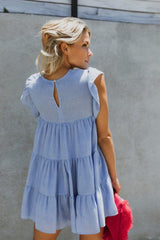 Kurzarm-Freizeitkleid in Übergröße