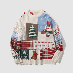 Cute Christmas Bear Pattern Sweater