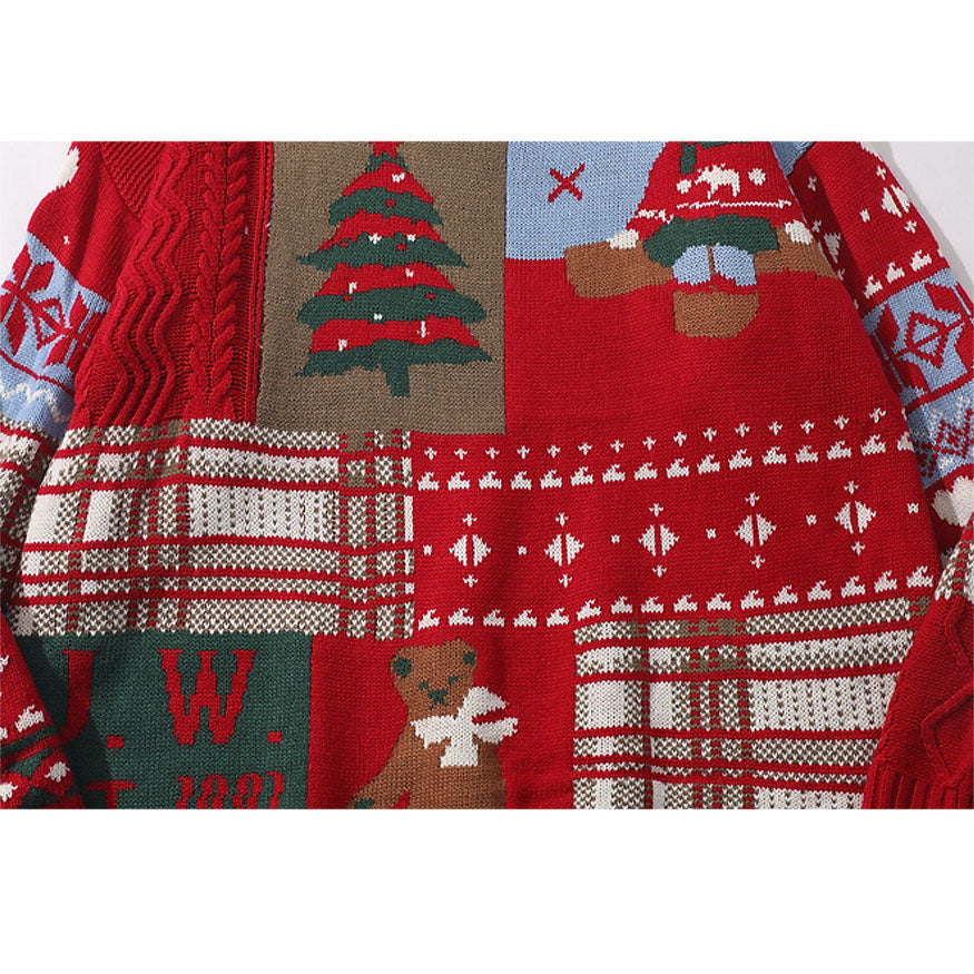 Cute Christmas Bear Pattern Sweater