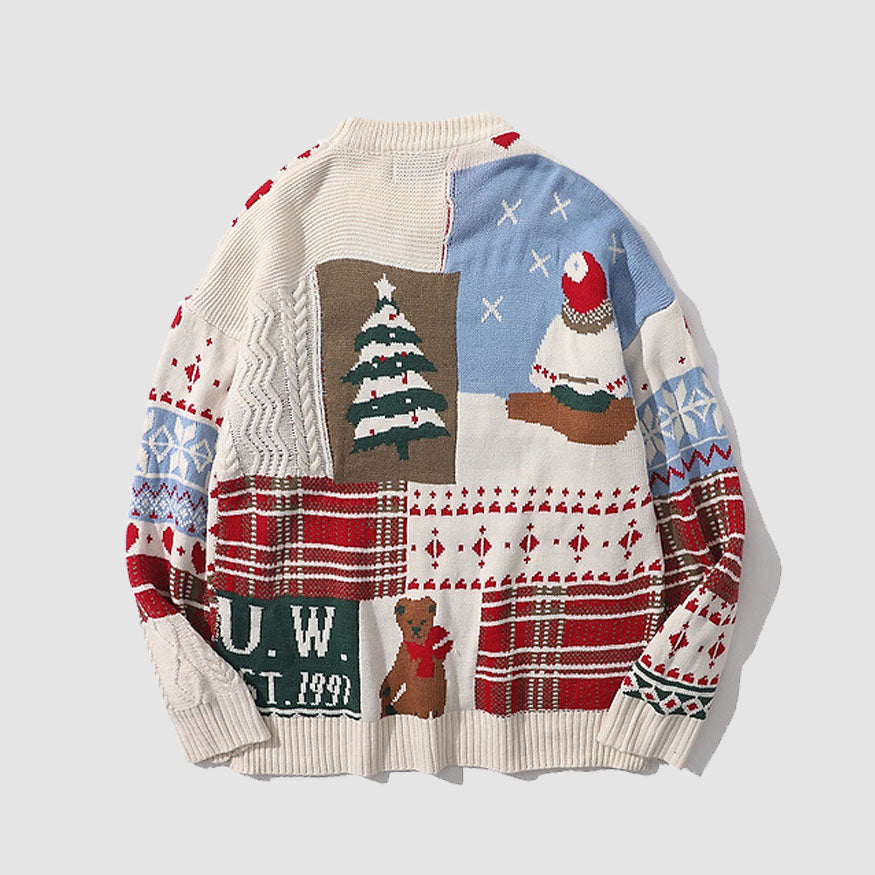 Cute Christmas Bear Pattern Sweater