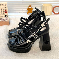 Schleife Stern Mond Heels Schuhe