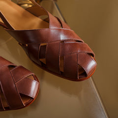 Handgemachte Fischerledersandalen Sommerschuhe
