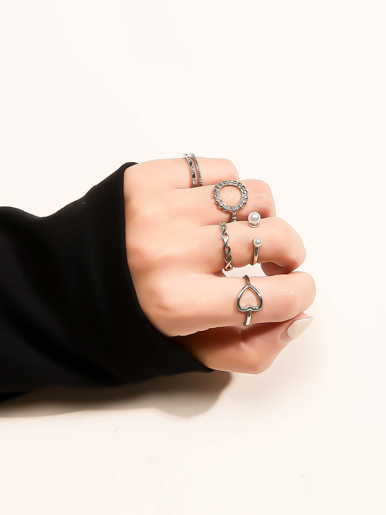 5pcs love ring set