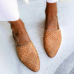 Vintage geflochtene spitze Ballerinas