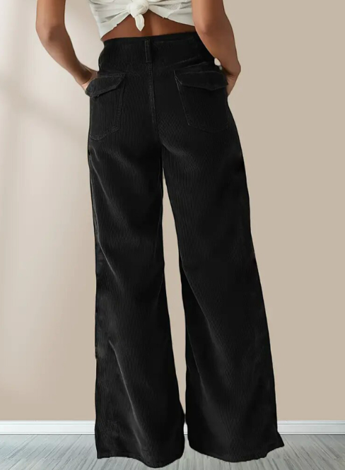 Retro Brown Drape High Waist Pants