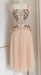 The Daffodil Short Sleeve Pleated Dress - Multiple Colors