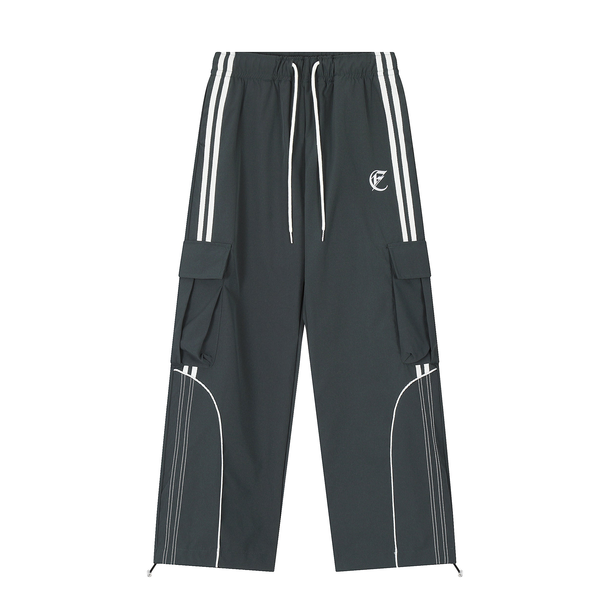 Vintage Piping Details Cargo Sweatpants