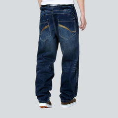 Hip-hop dark baggy men jeans