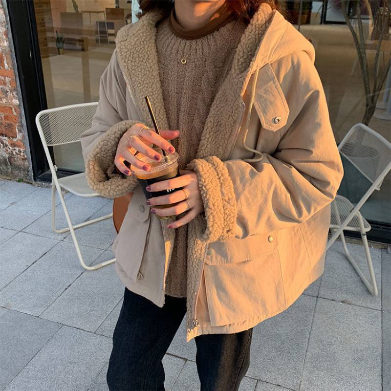 Preppy Reversible Lambswool Hooded Jacket