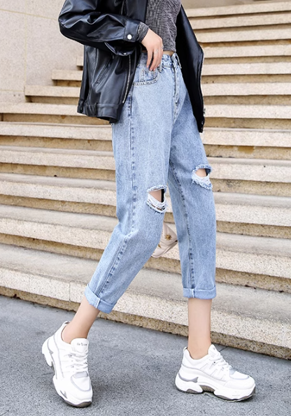 Vintage High Rise Straight Crop Denim 