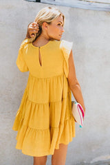 Kurzarm-Freizeitkleid in Übergröße