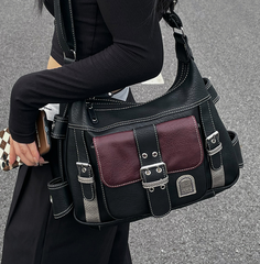 90s Vintage Pu Leather Y2K Crossbody Bag