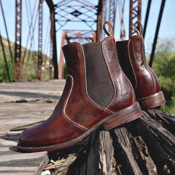 Women Vintage Ankle Slip-on Short Boots NewGew