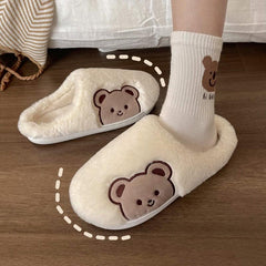 Cute Bear Fur Slipper for Women