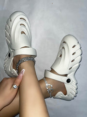 Slingback-Flats mit Hohlsaum