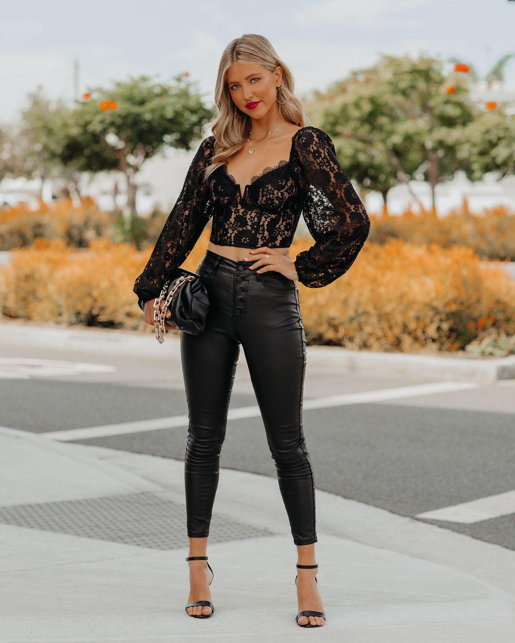 Aubrina Lace Corset Crop Blouse