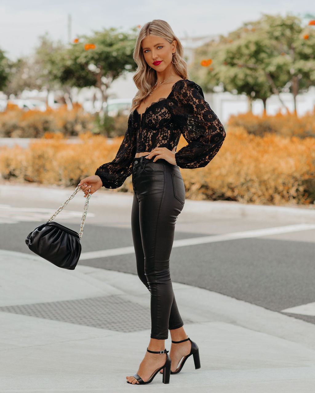 Aubrina Lace Corset Crop Blouse