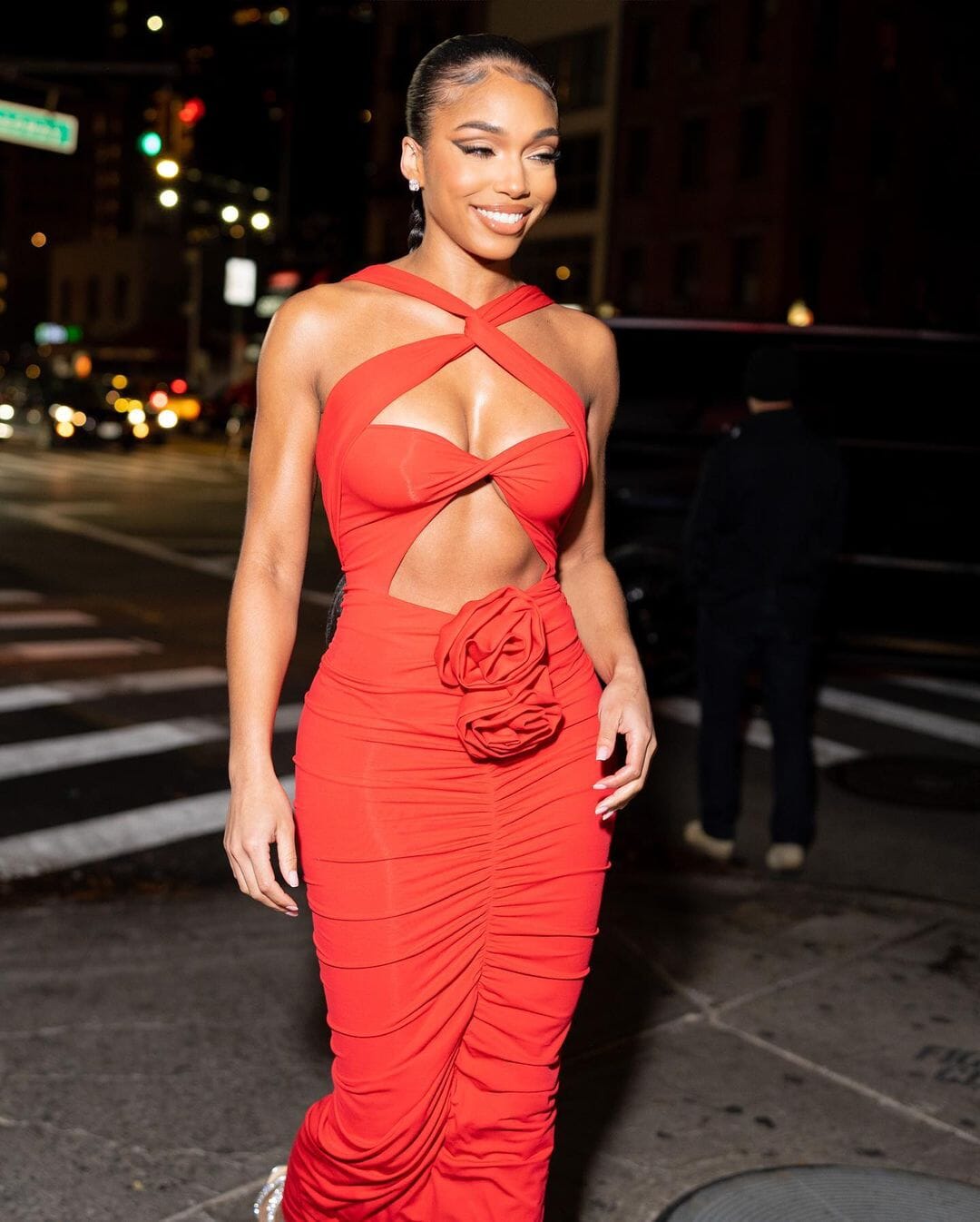 Halter Cut Out Maxi Dress In Red