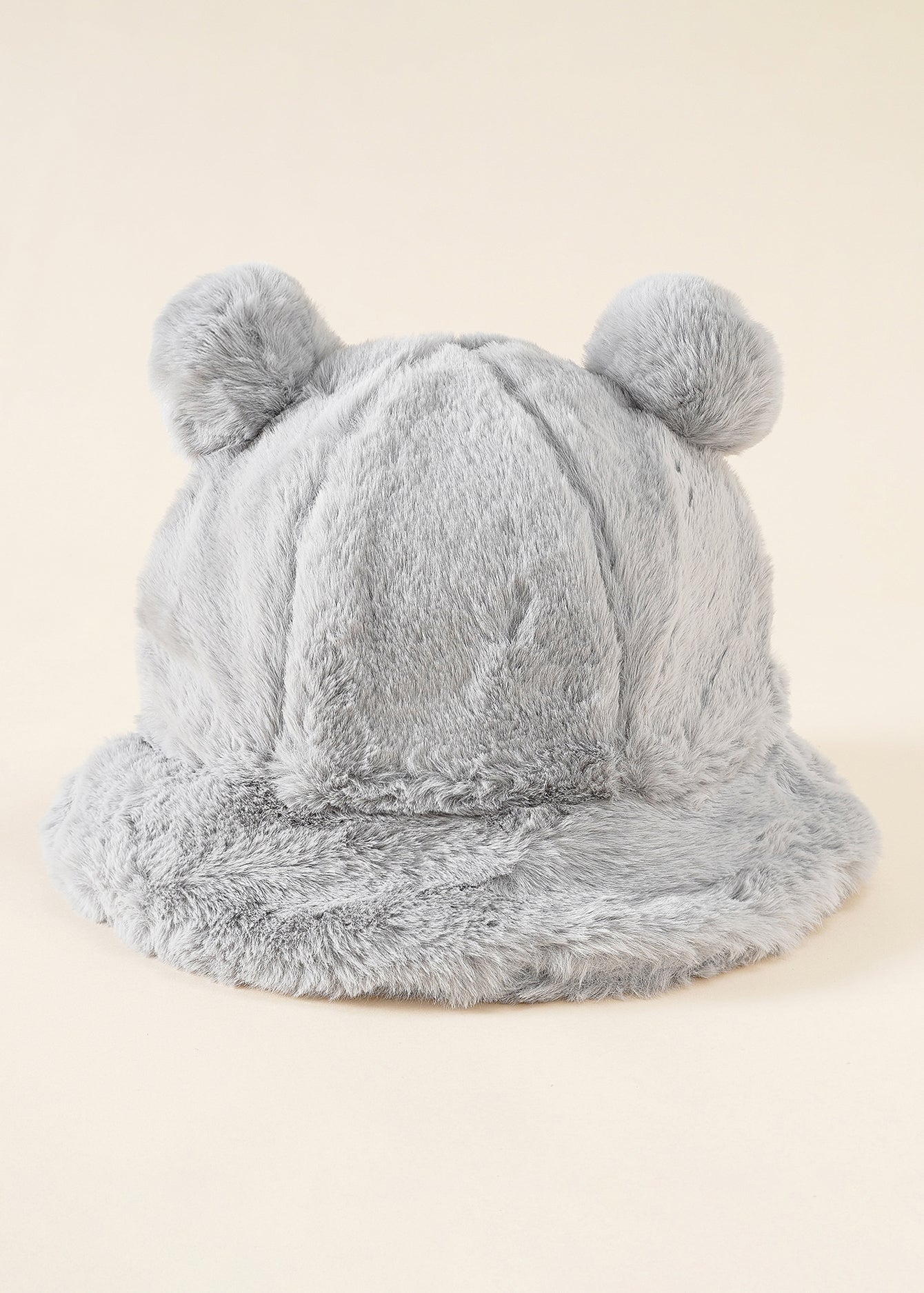 Bear Ear Decor Faux Fur Beanie Sai Feel