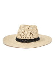 Bondi Lace Straw Hat - Natural