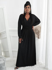 Burgundy Dolman Venetian Maxi Dress Sai Feel