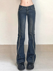 Panel Striped Vintage Flare Jeans