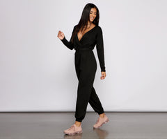 Casual Mood Surplice Jogger Jumpsuit Sai Feel