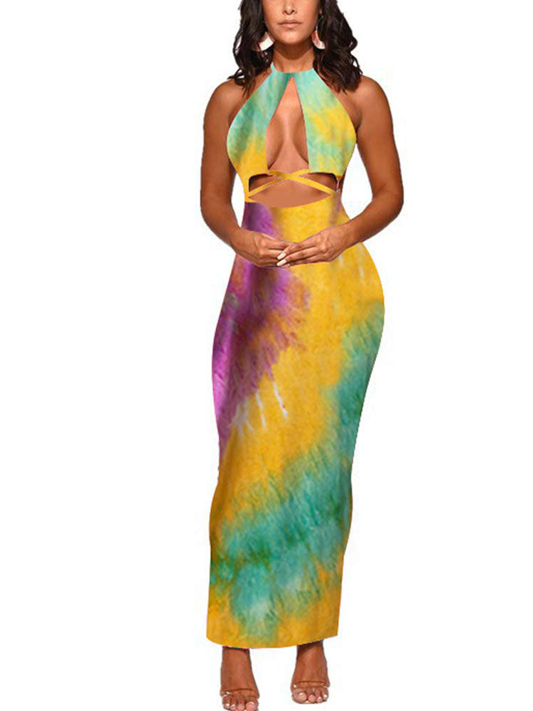 Zweiteilige Outfits mit Neckholder-Top und Maxikleid