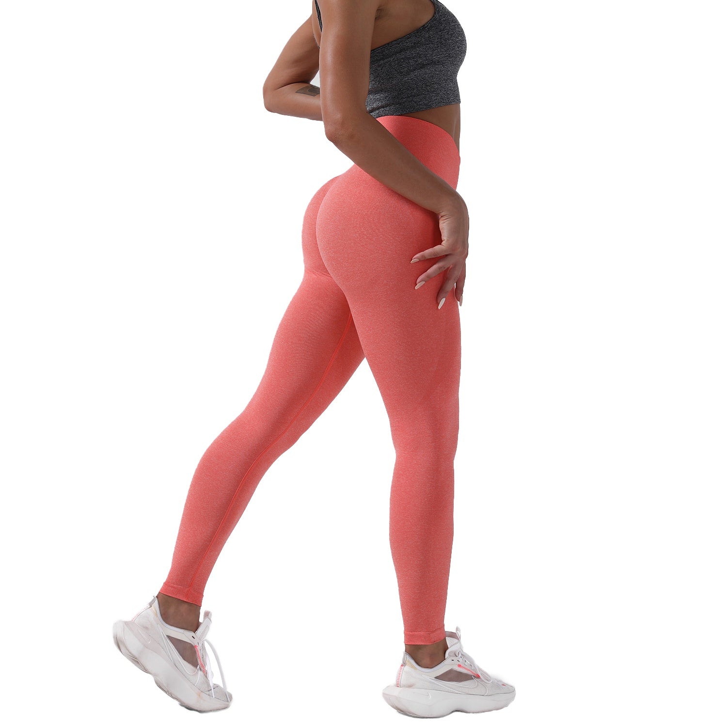 Contrast Striped Wide Band Waist Sports Leggings Sai Feel