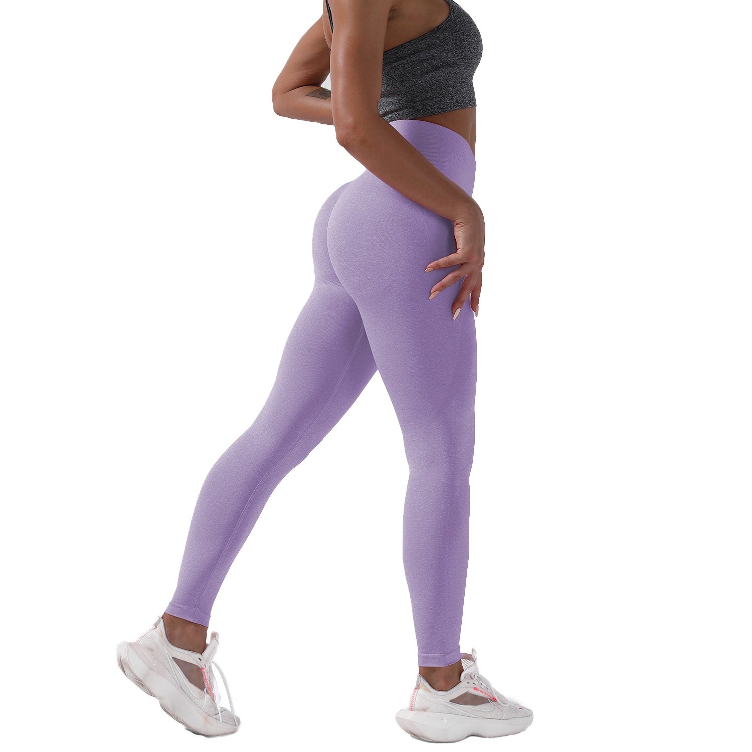 Contrast Striped Wide Band Waist Sports Leggings Sai Feel