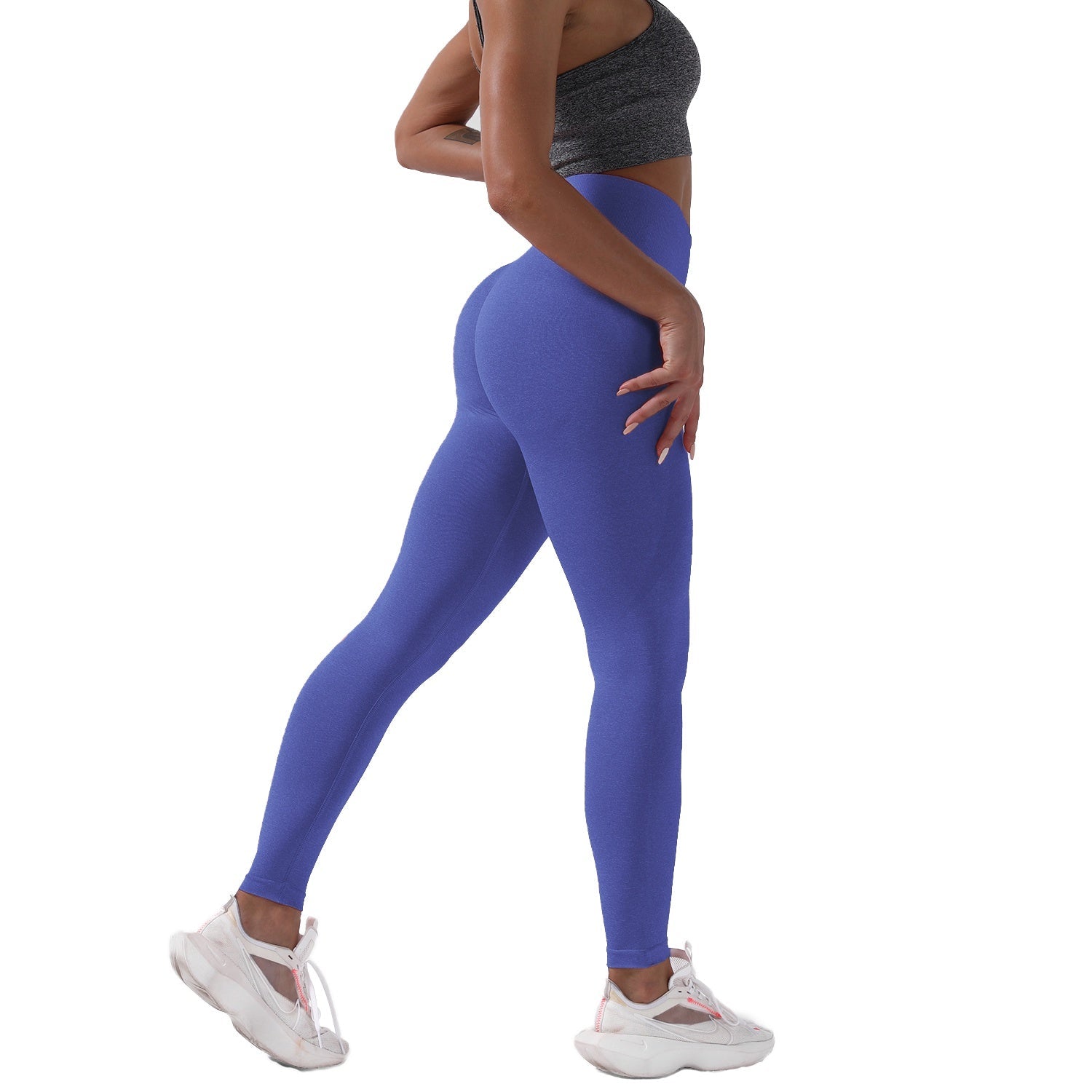 Contrast Striped Wide Band Waist Sports Leggings Sai Feel