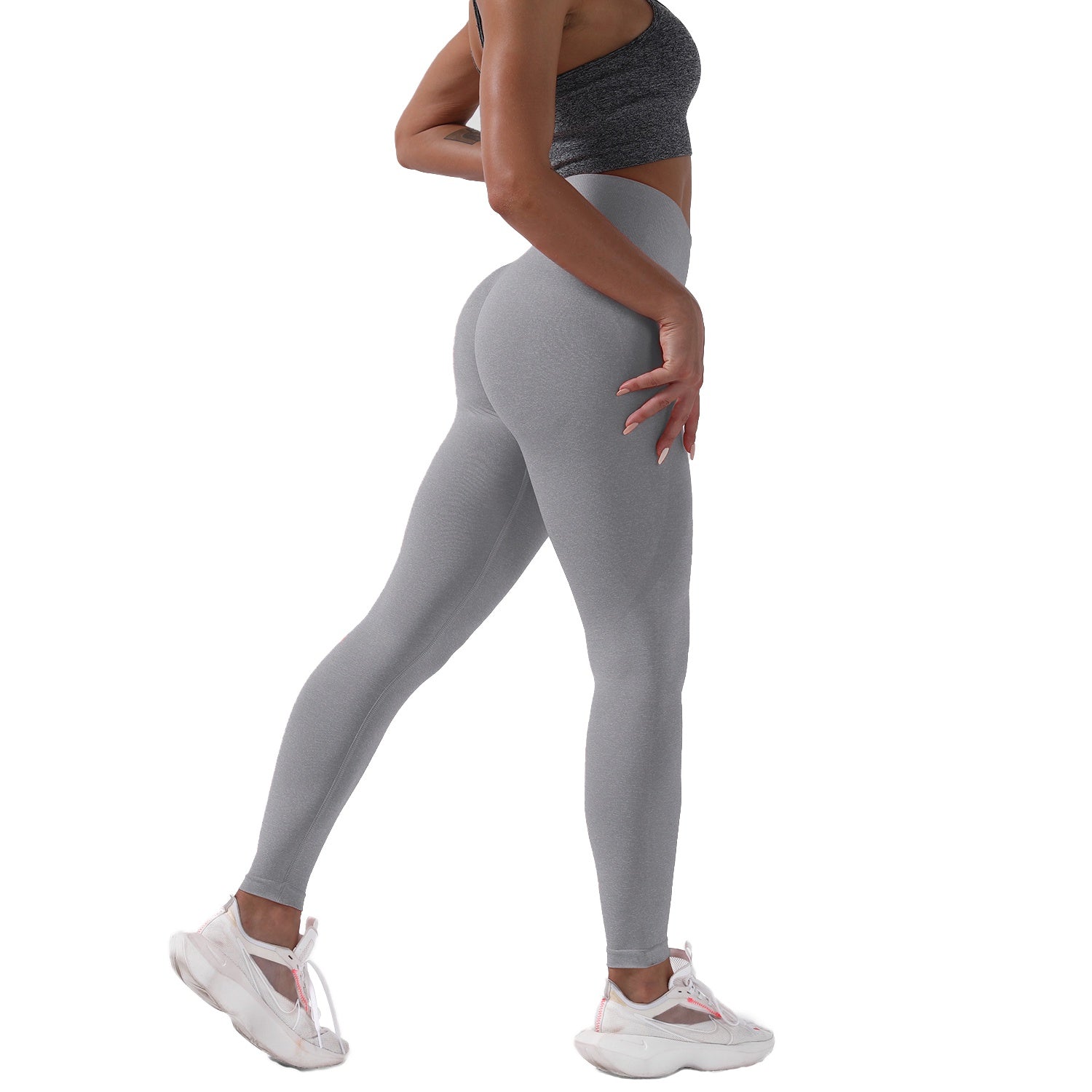 Contrast Striped Wide Band Waist Sports Leggings Sai Feel