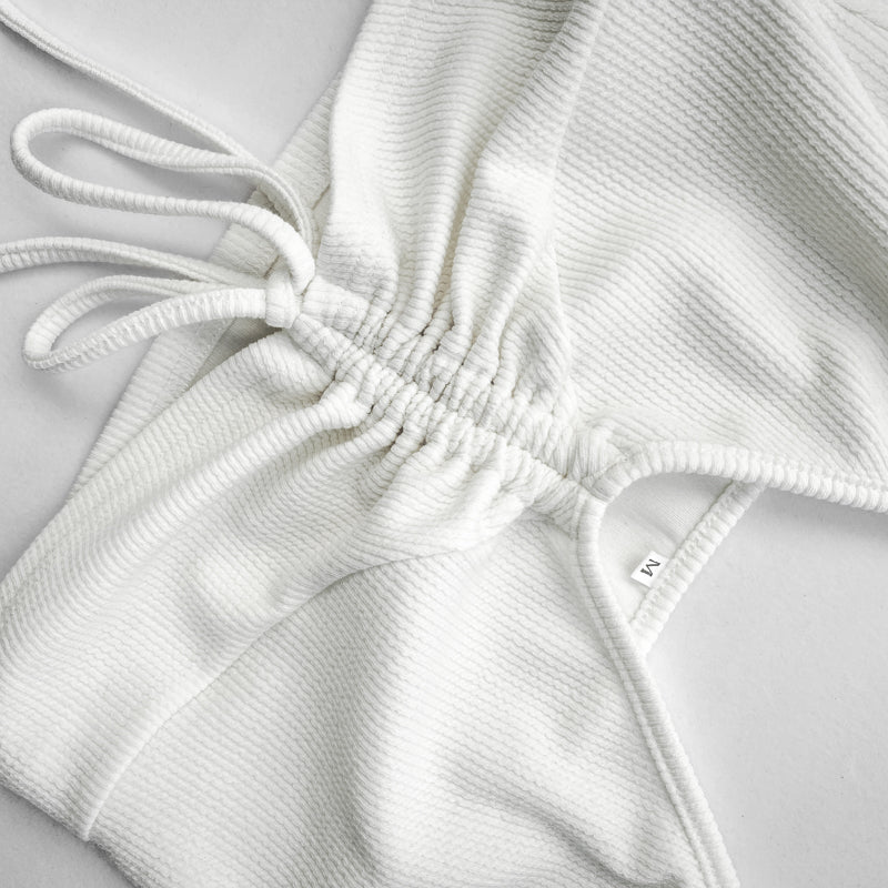 Crop V-neck slim fit Camisole with drawstring Sai Feel