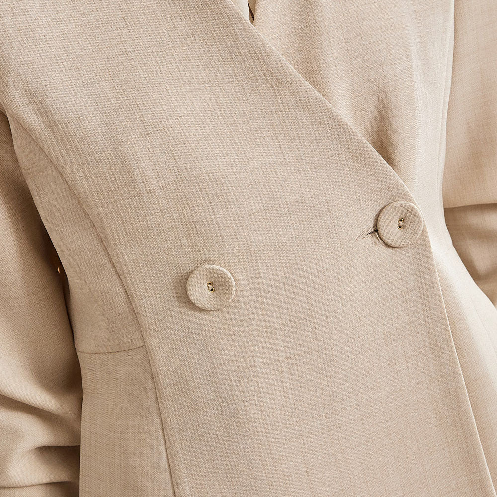 Pleated Slim Fit Casual Pants Suit