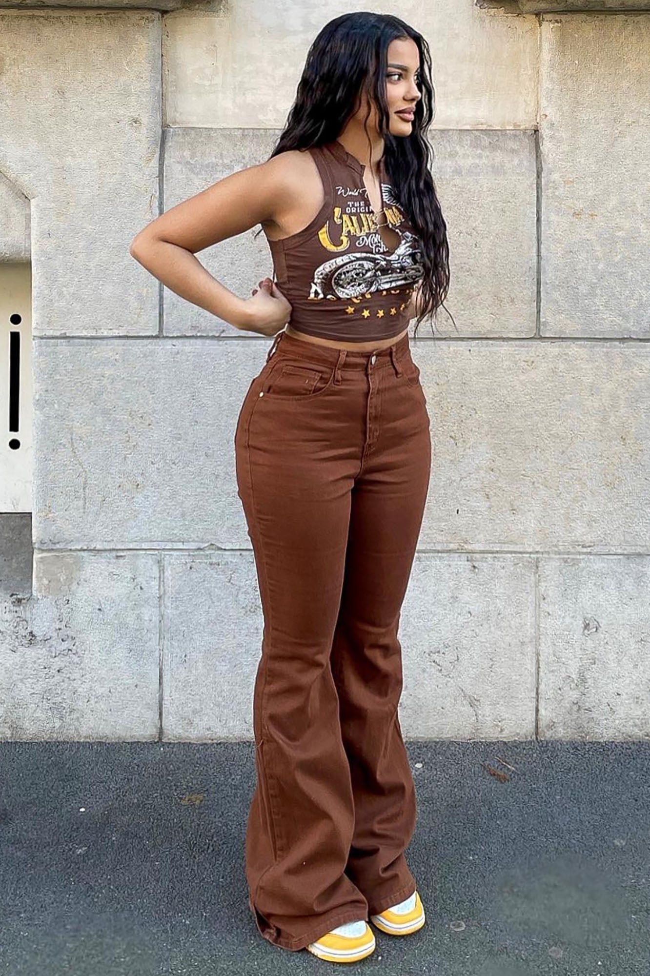 Deep In My Soul Flare Jeans - Brown Ins Street