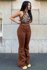Deep In My Soul Flare Jeans - Brown Ins Street