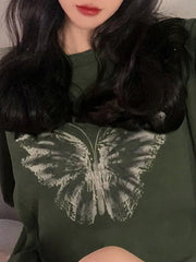 Vintage Butterfly Short Sleeve Graphic Tee