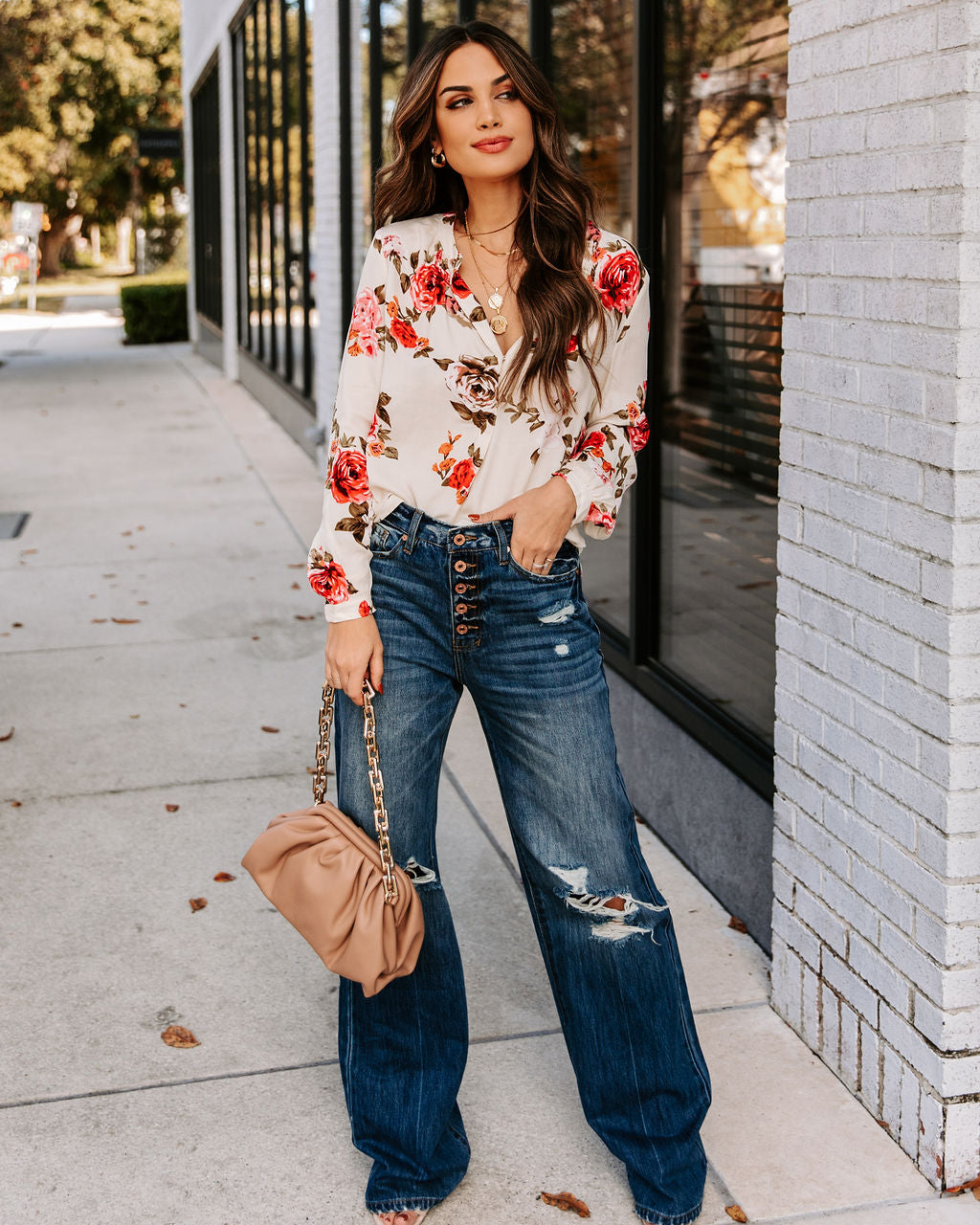 Kellen Floral Damsel Blouse - FINAL SALE