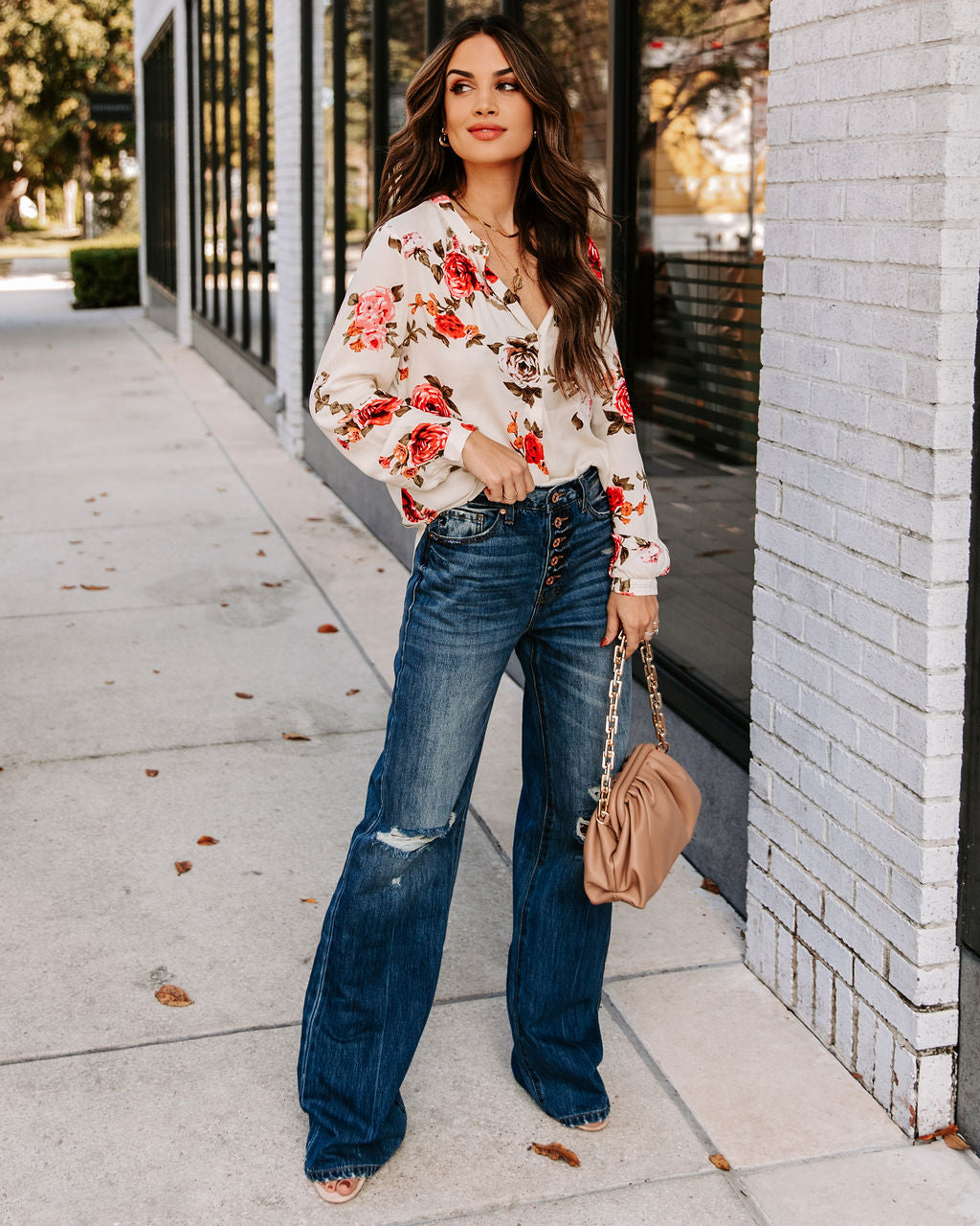 Kellen Floral Damsel Blouse - FINAL SALE