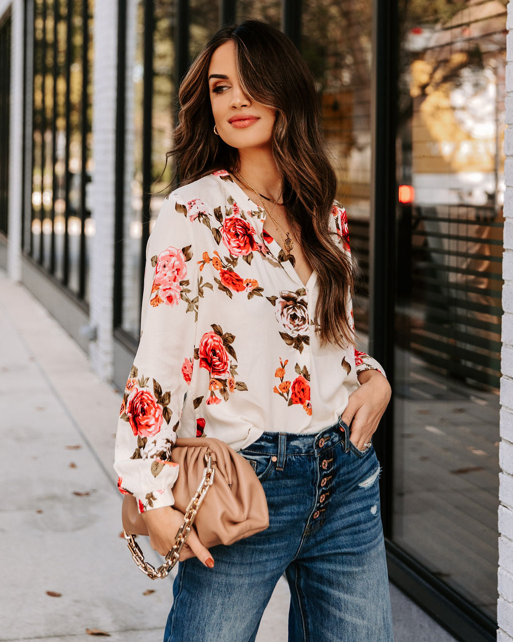 Kellen Floral Damsel Blouse - FINAL SALE