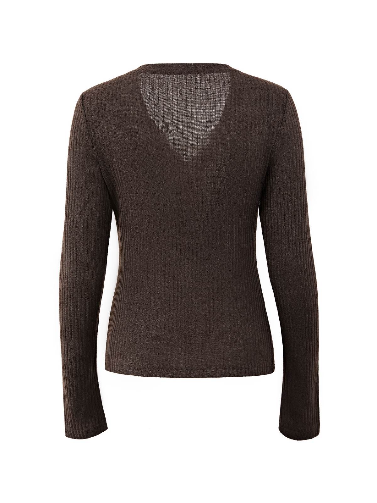 Lace Paneled Button Long Sleeve Knit Top