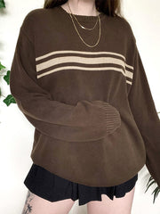 Vintage Dreigestreifter Pullover