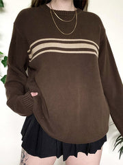 Vintage Dreigestreifter Pullover