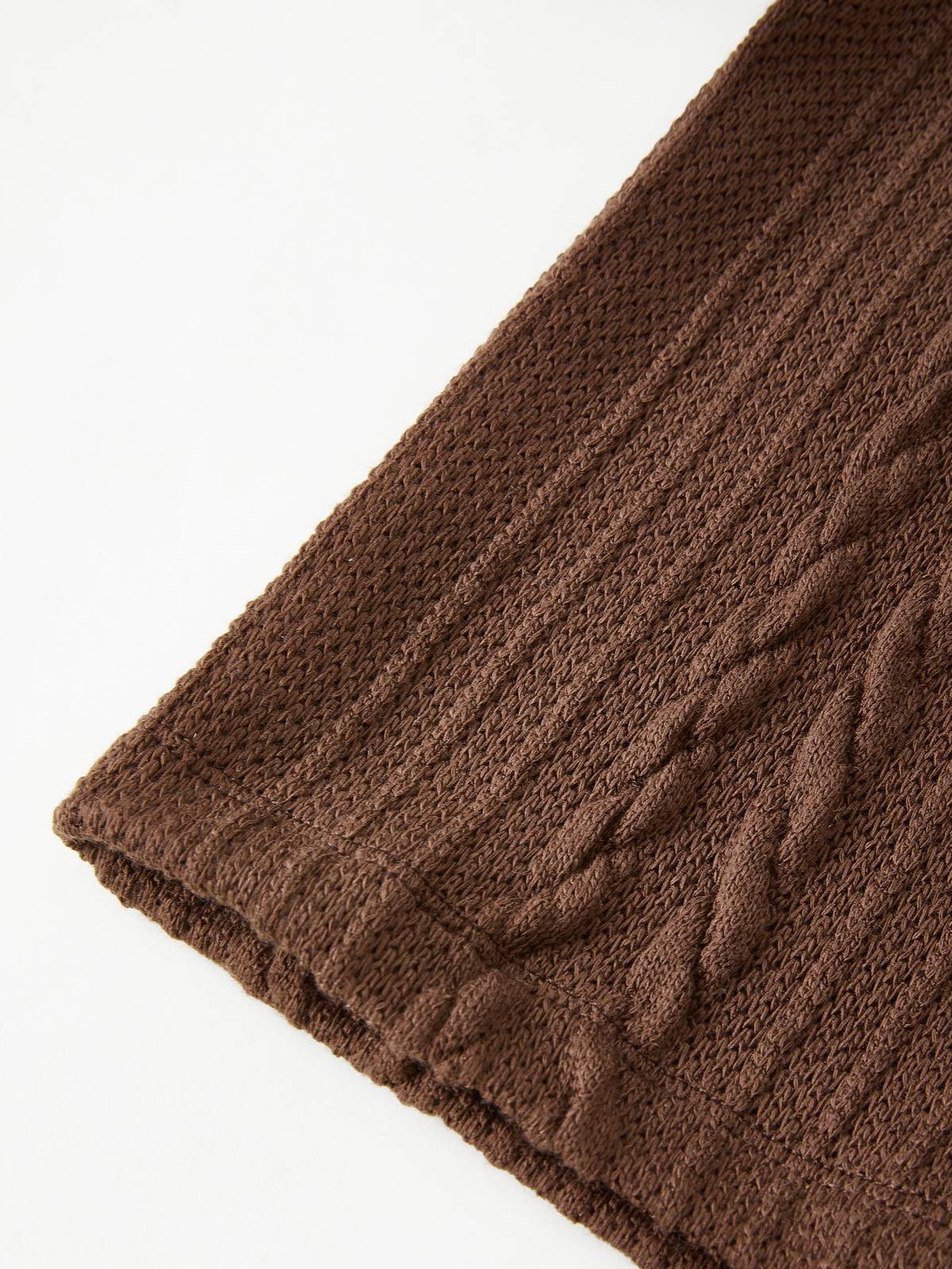 Vintage V Neck Cable Knit Top