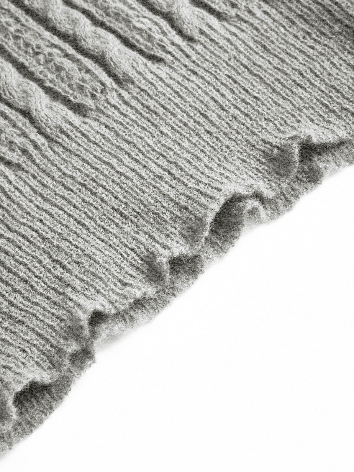 Vintage V Neck Cable Knit Top