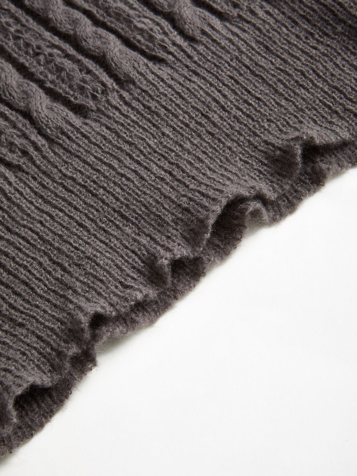 Vintage V Neck Cable Knit Top