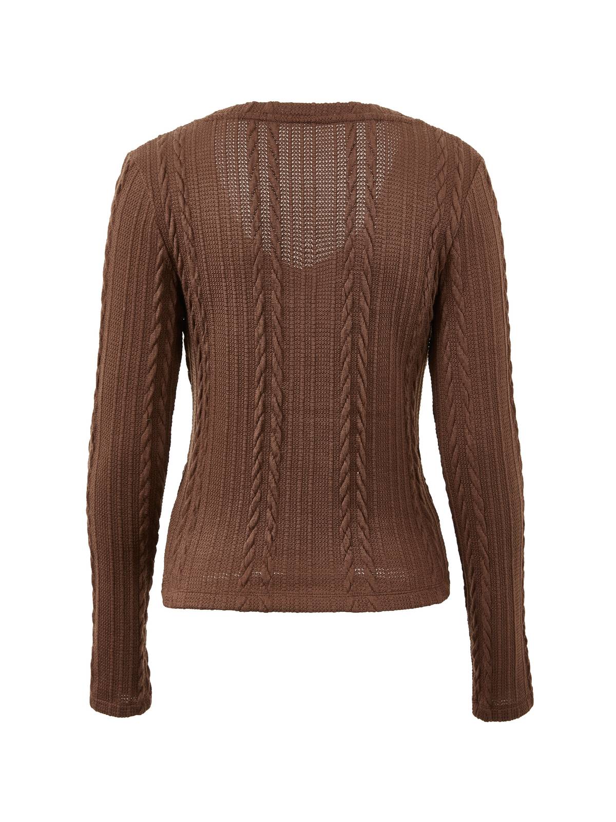 Vintage V Neck Cable Knit Top