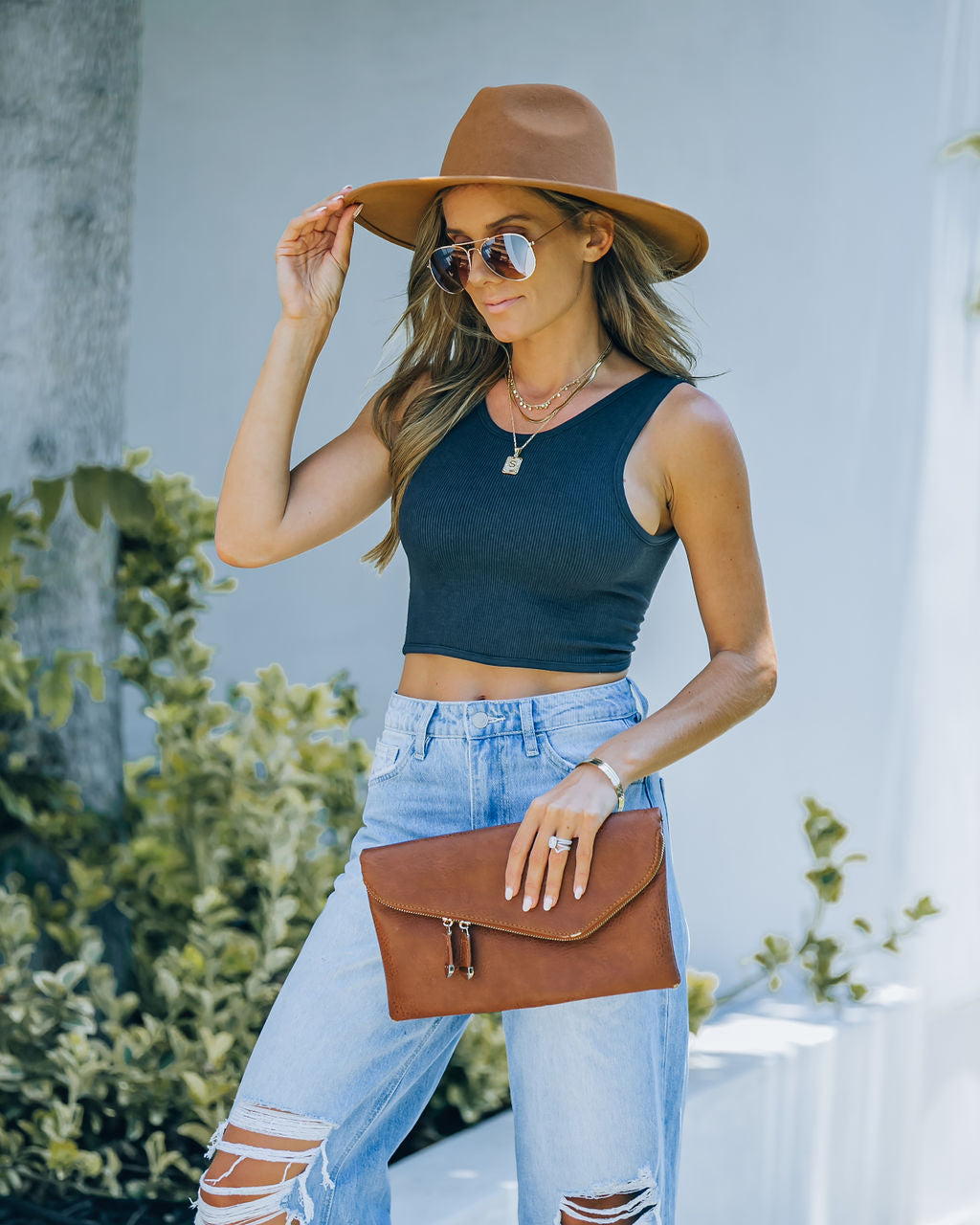 Barre Twist Knit Crop Tank - Black - FINAL SALE