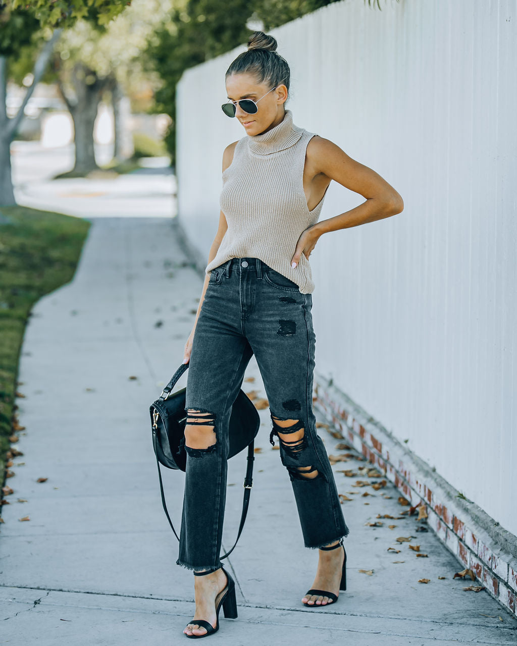 Carmen-High-Rise-Distressed-Straight-Leg-Denim Ins-Street