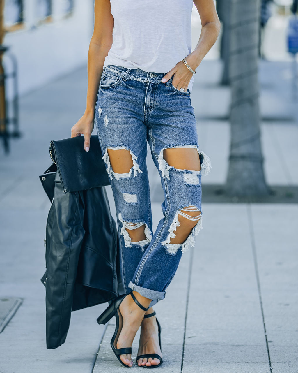 Jude Distressed Boyfriend Denim - FINAL SALE Ins Street